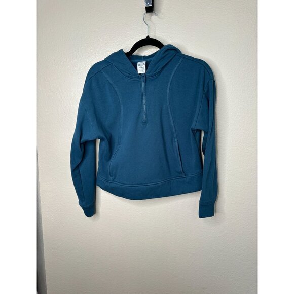 Members Mark girls Teal‎ Hoodie XL long sleeve quarter zip polyester hooded - Picture 1 of 6